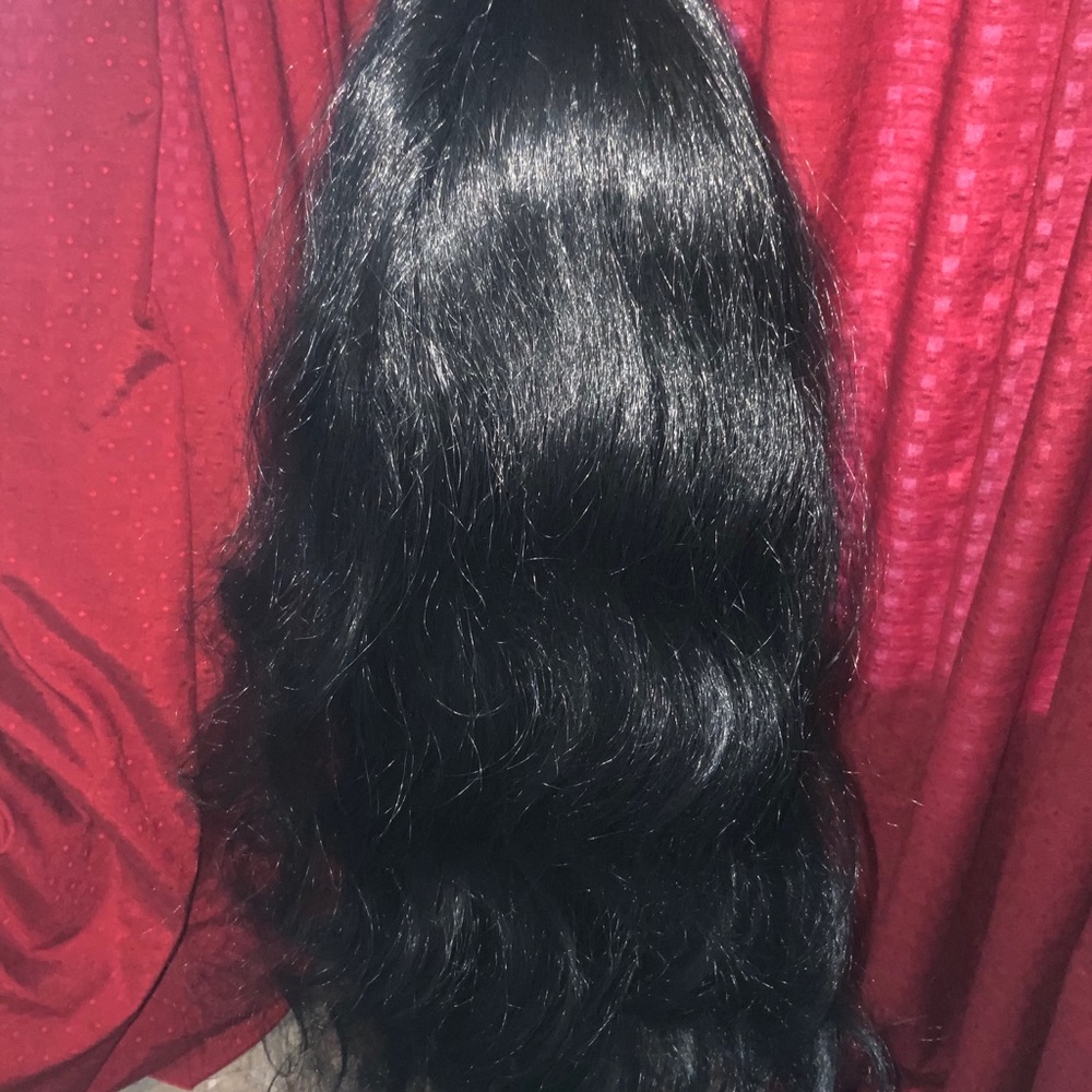 Long Waved Black Brown Wig